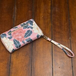 Steve Madden Pink Floral Wristlet